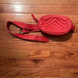 Elegant Red Fanny Pack Mini Bag